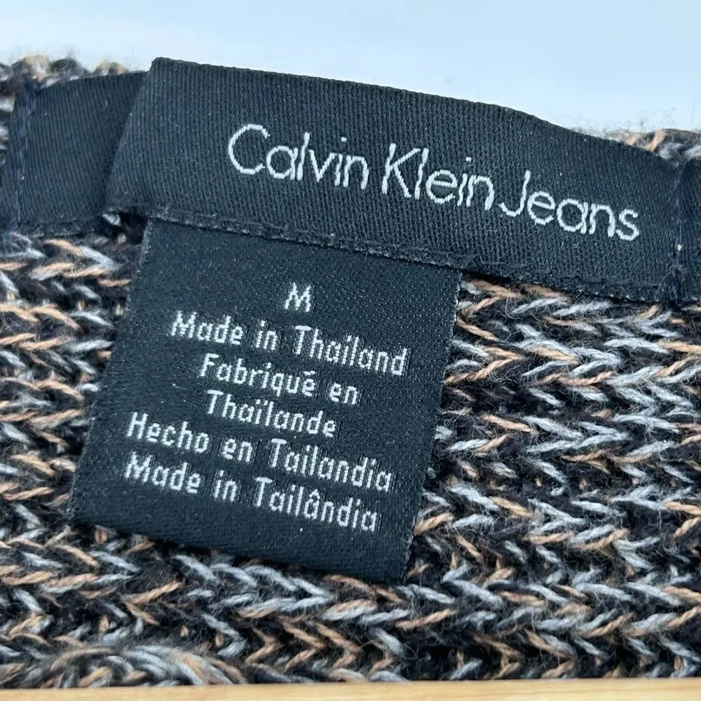 Calvin Klein brown slouchy boatneck sweater size medium
